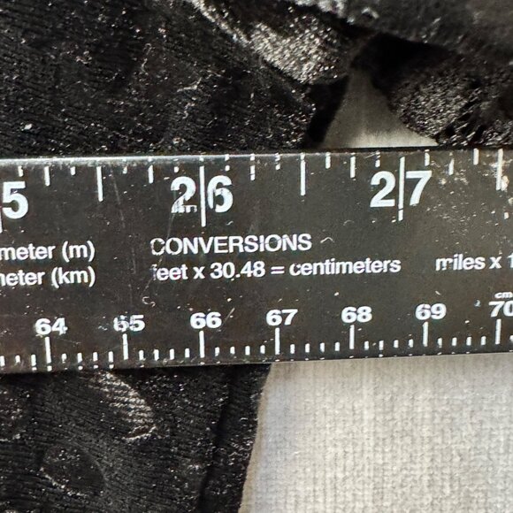 Womens Black Velvet Leopard Print Top With Lace Bell Sleeves 3X NWT - Picture 4 of 11